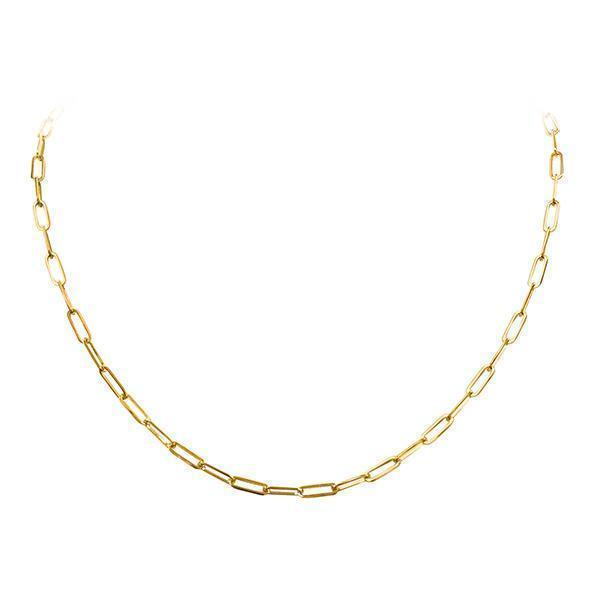 14K Gold Paperclip 2mm Gauge 18" Necklace - 3.2 gm