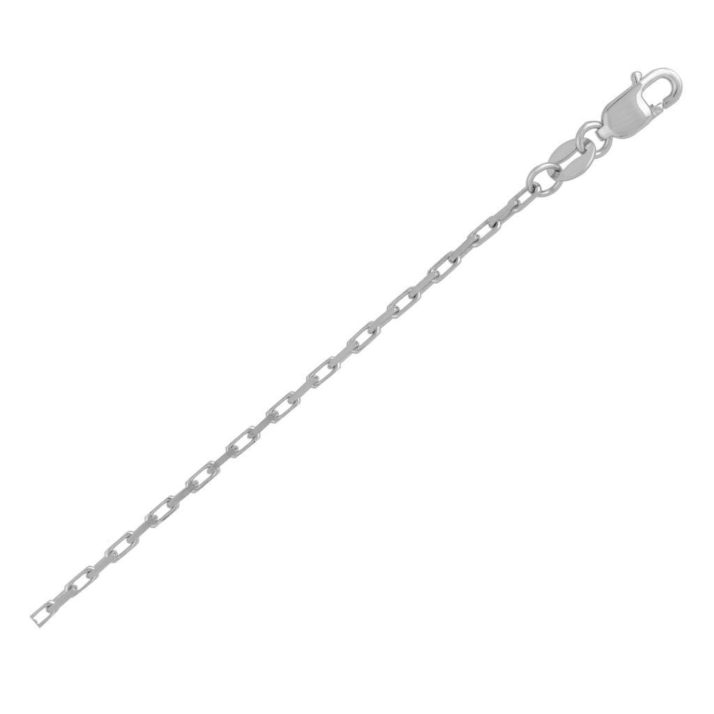 14k White Gold French Cable Chain (1.30 mm) -20"