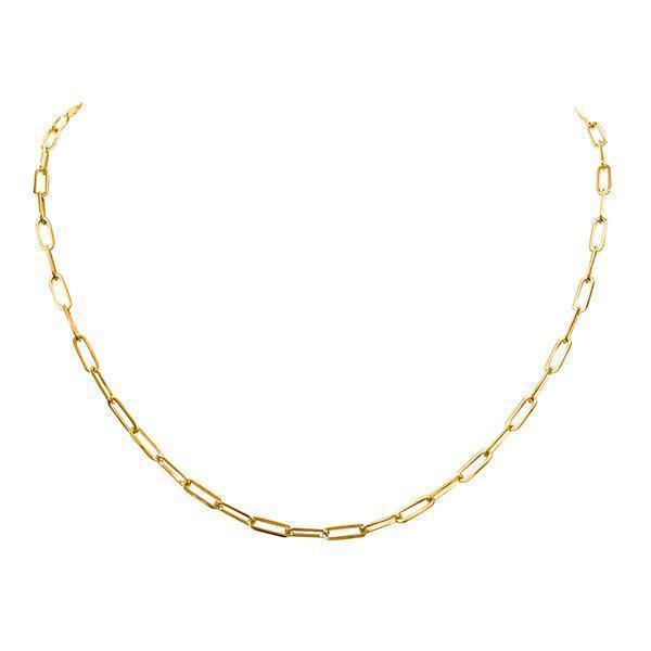 14K Gold Paperclip 3mm Gauge 7.5" Bracelet
