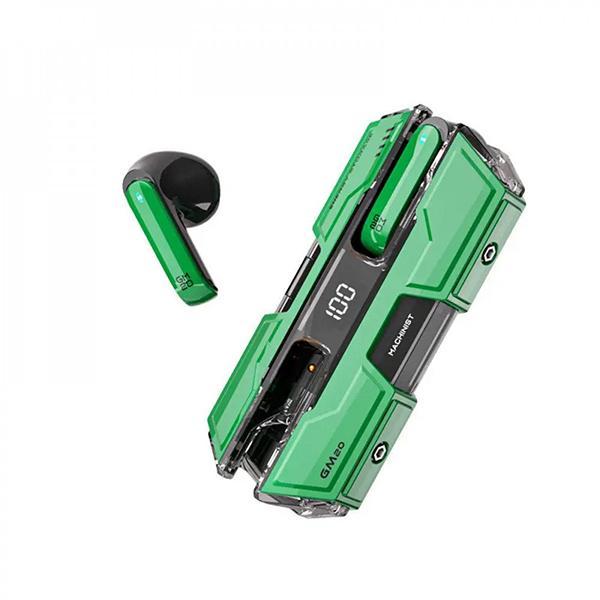 Futuristic Wireless Bluetooth TWS Headphones with Power Display - Universal Compatibility KITC04 for Universal Cell Phone And Bluetooth Device - Green