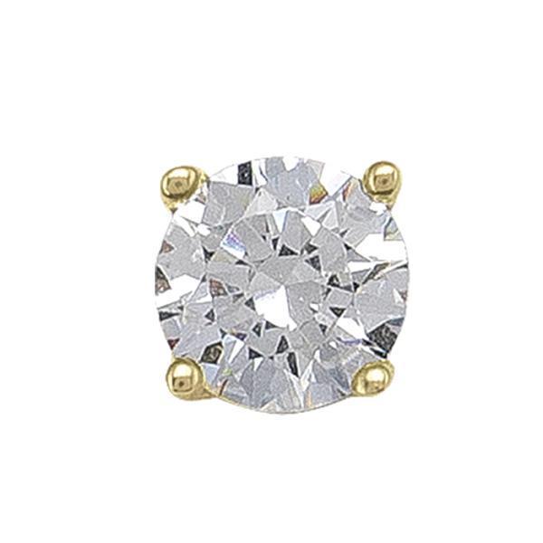 10K Gold Cubic Zirconia Stud Earrings - 10KY