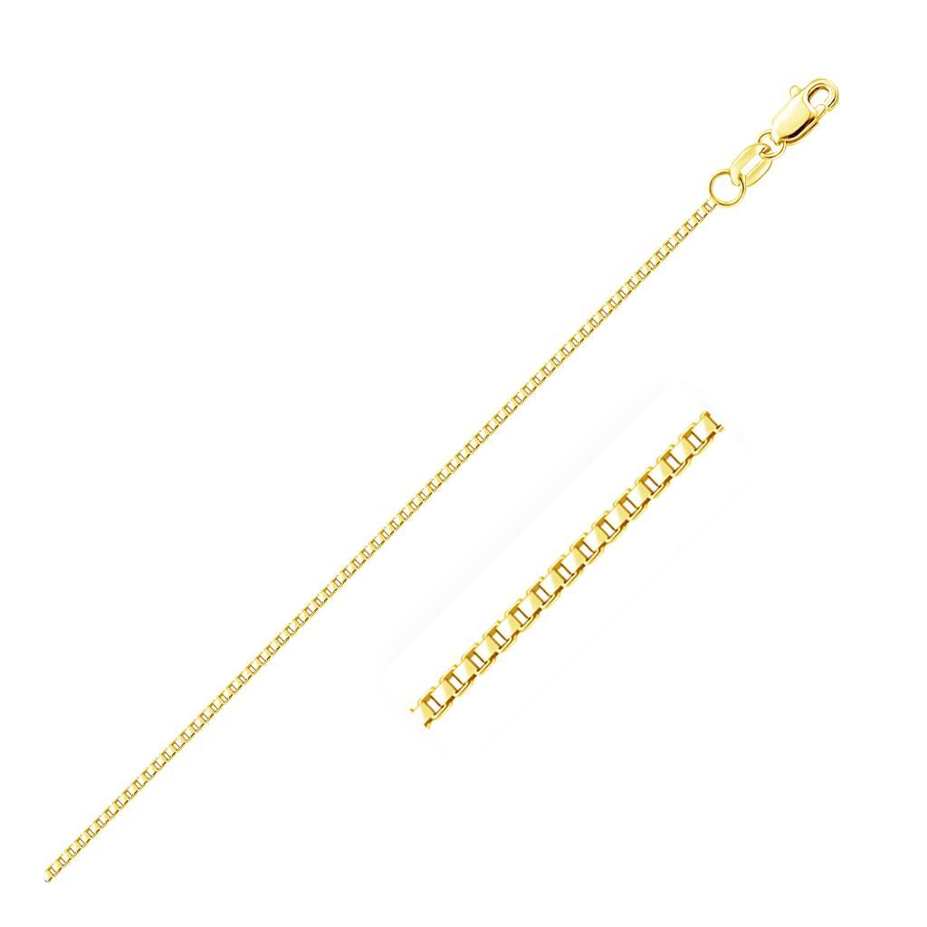 14k Yellow Gold Octagonal Box Chain (1.00 mm) - 16"
