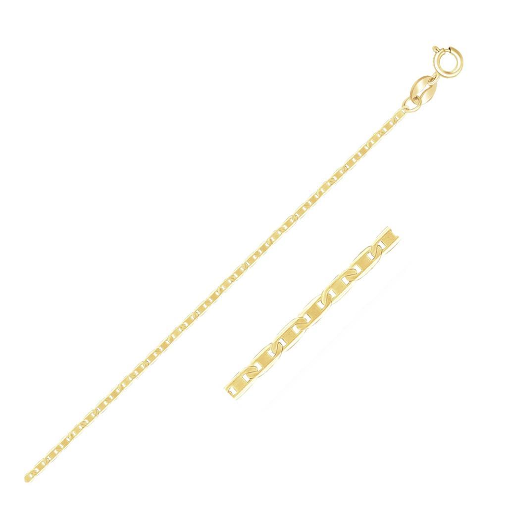 10k Yellow Gold Mariner Link Chain (1.20 mm) - 16"