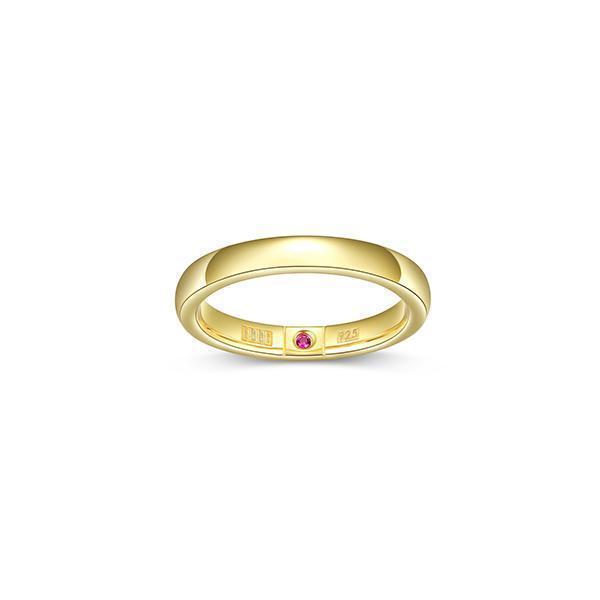 R34LAG7-Y-7 "Simpatico" 3mm Square Ring - Gold
