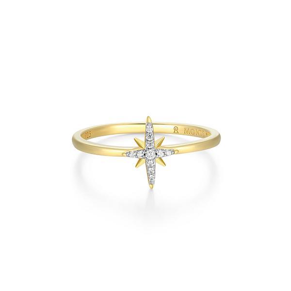 CJ Monte sterling silver lab-created diamond north star ring - Size 7