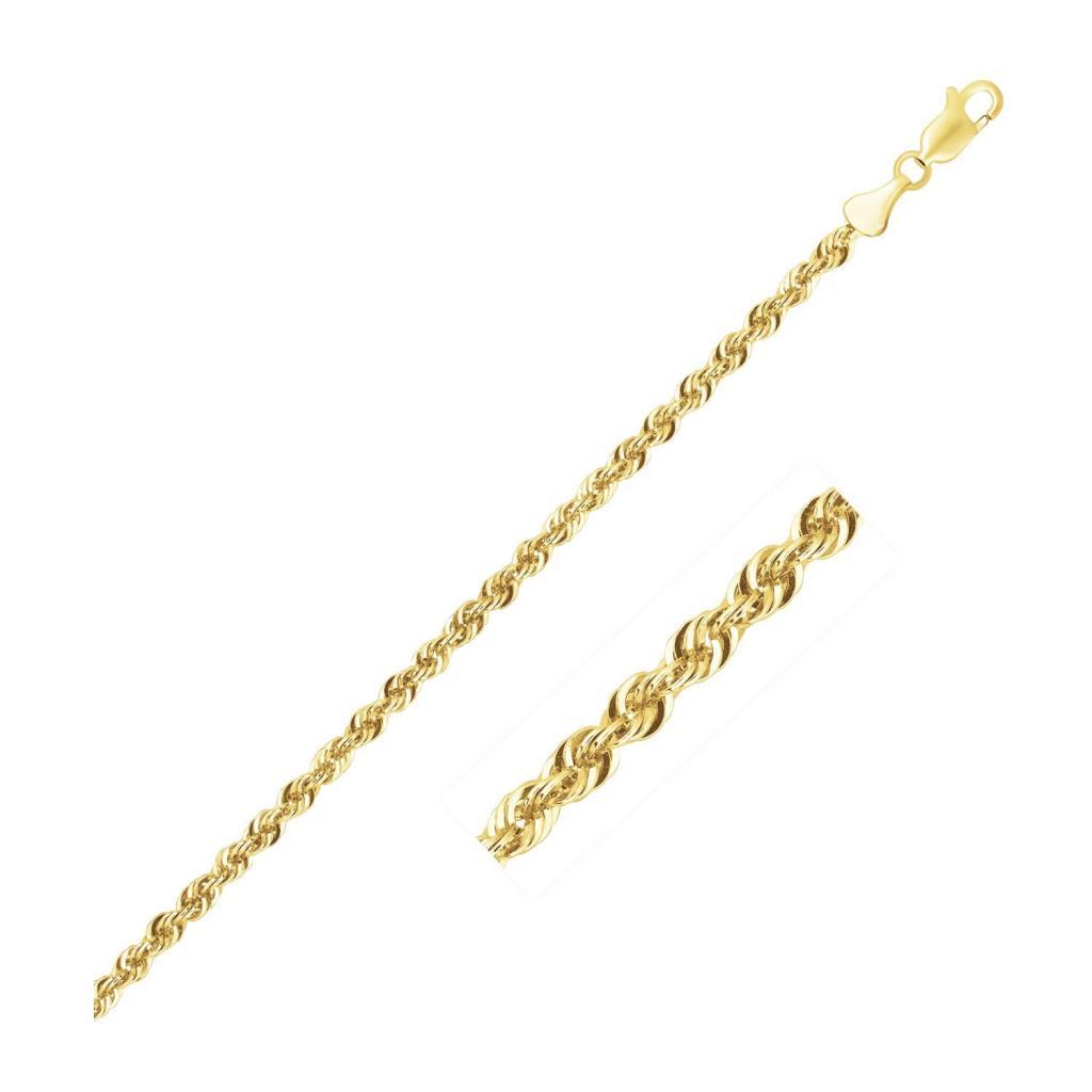 10K Yellow Gold Lite Rope Chain (2.50 mm) -18"