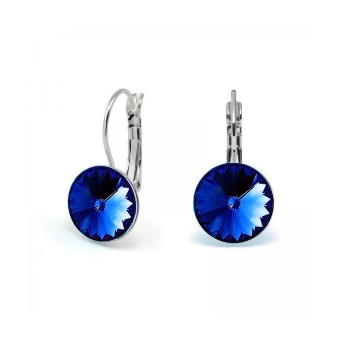 Swarovski Elements Crystal Drop Earrings - Bermuda Blue