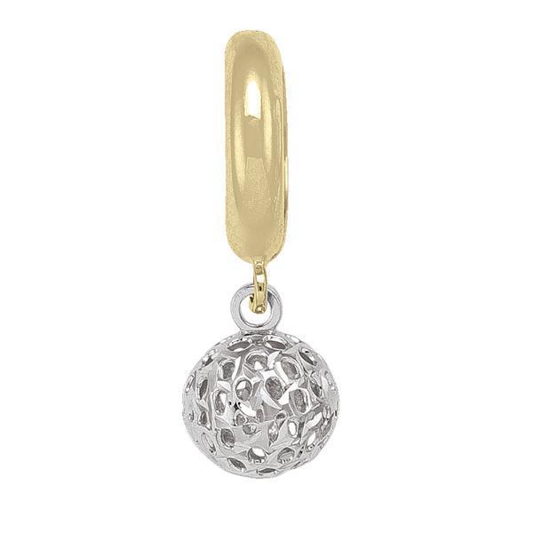 10K Gold and Silver Drop Earrings - 2.0gm - 10K2T
