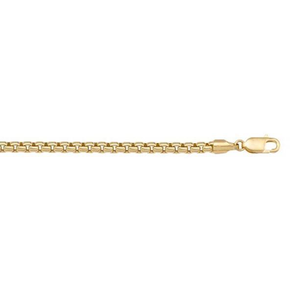 14K Gold Hollow Box 7.5" Bracelet