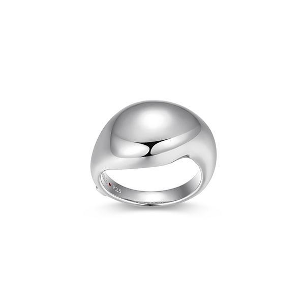 RR4LAJTA0-W-7 Sterling Silver RAINDROP Puffy High Polish Pear Shape Bypass Ring Size 7