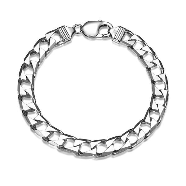 Sterling silver CJ Ethos ITALIAN CHAIN rhodium plated 300 square curb chain