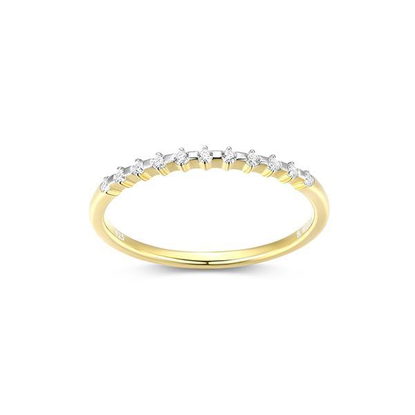 CJ Monte sterling silver lab-created diamond halfeternity stackable ring - Size 5