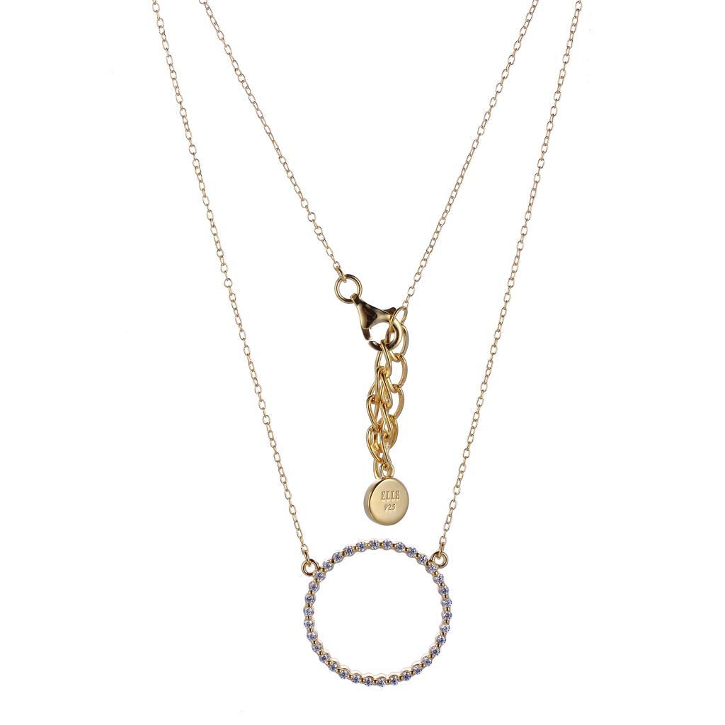 N30LB3S-Y Rodeo Drive Cubic Zirconia Round Pendant Necklace