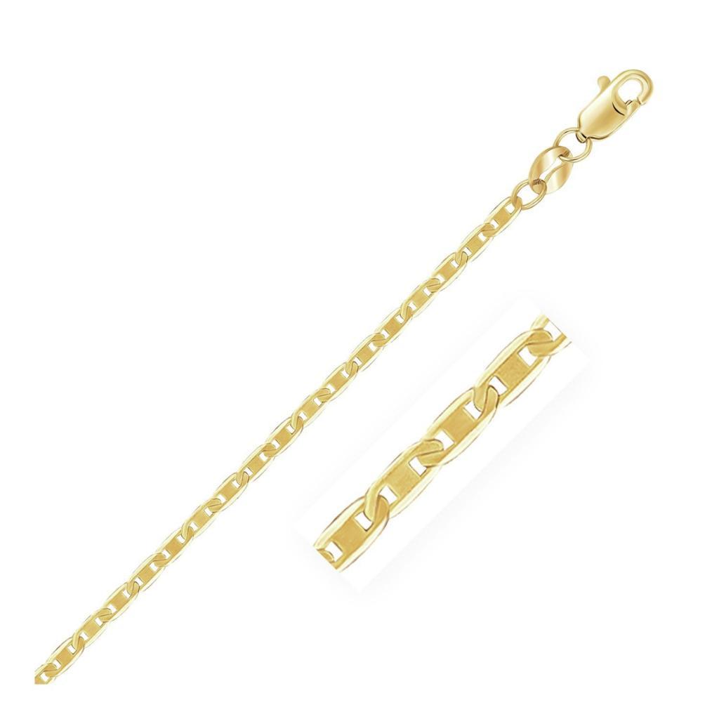 10k Yellow Gold Mariner Link Chain (1.70 mm) -18"