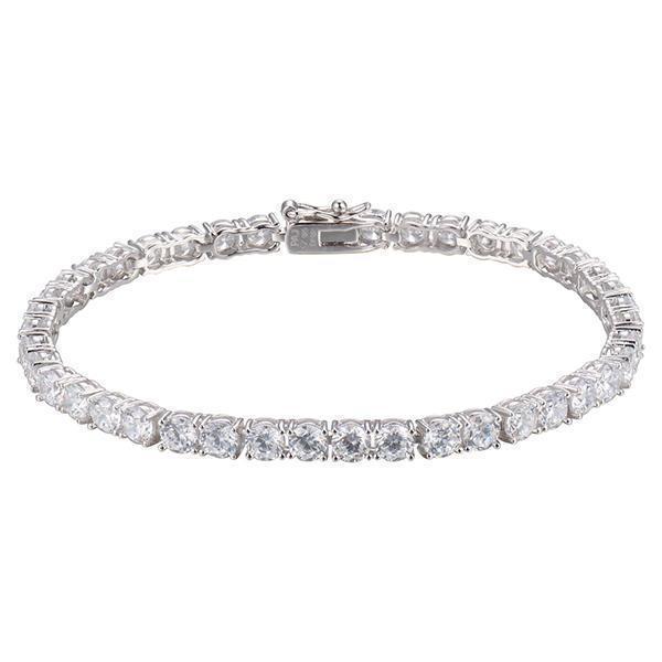 Diamondlite Cubic Zirconia 4mm Round Tennis Bracelet in Silver