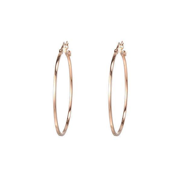 E32LCFK-R "Hoops" Sterling Silver 45mm Square Tube Earrings