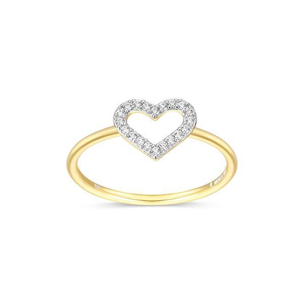CJ Monte sterling silver lab-created diamond open heart ring - Size 8