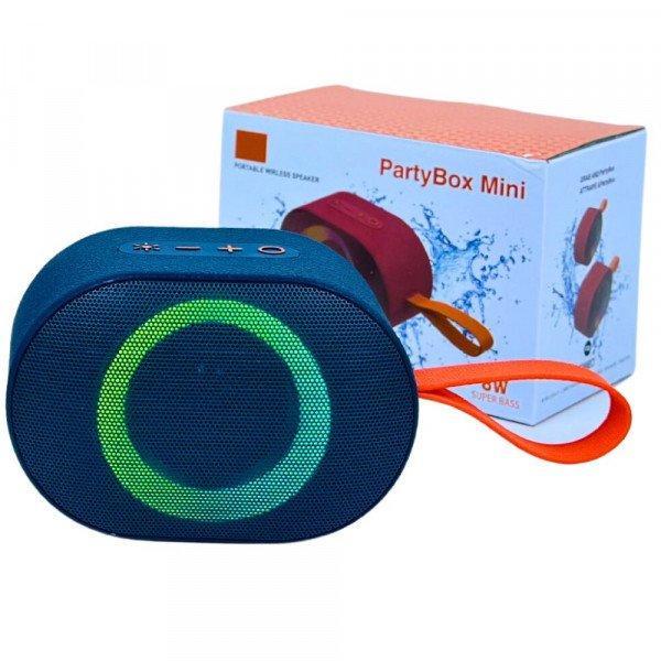 Mini Portable Bluetooth Speaker: Wireless Outdoor Stereo Subwoofer Sound KIPartyBoxMini for Universal Cell Phone And Bluetooth Device - Navy Blue