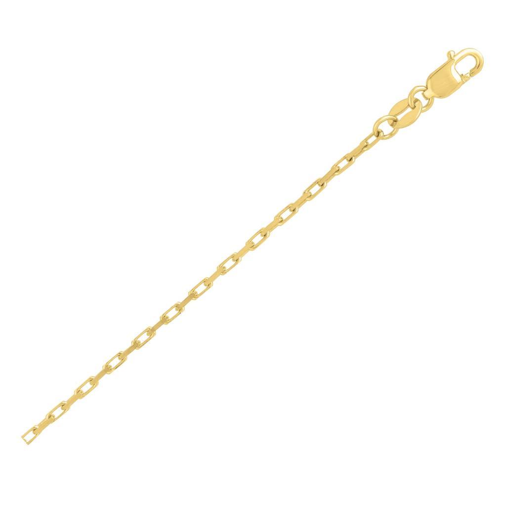 14k Yellow Gold French Cable Chain (1.3 mm) -18"