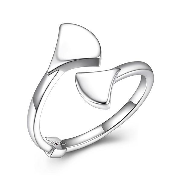 RR4LAC0A0-W-7 Sterling Silver DELTA Triangular Bypass Ring Size 7