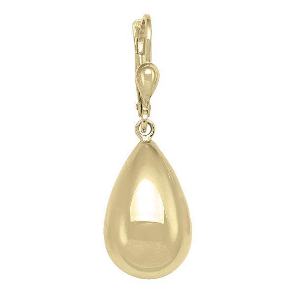 10K Gold Oval Shape Fashion Drop Earrings - 10KY