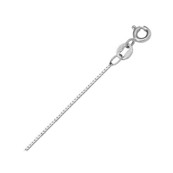 18" 18K White Gold Box Necklace - 1.6 gm