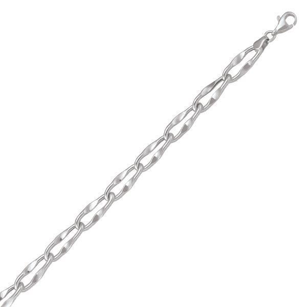 10K Silver Link Bracelet - 10KW