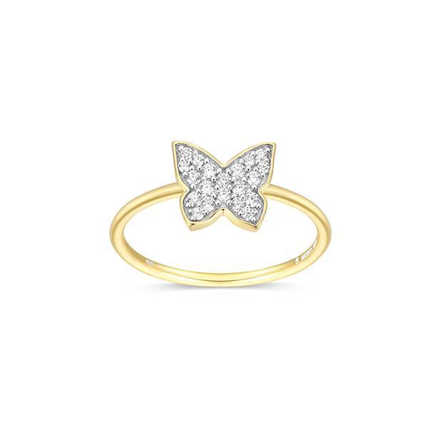 CJ Monte sterling silver labcreated diamond butterfly ring - Size 8