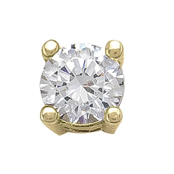 10K Gold Cubic Zirconia Stud Earrings - 10KY