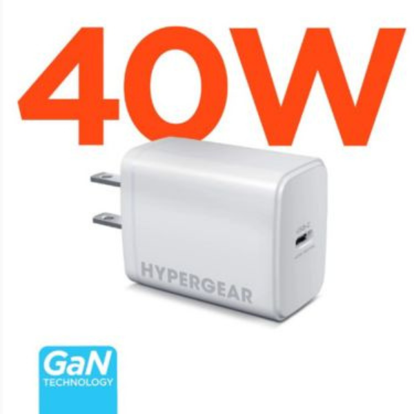 MS53837 Wall Charger 1 Port 40W USB-C GaN Fast Charger with PPS PD SmartChip Technology
