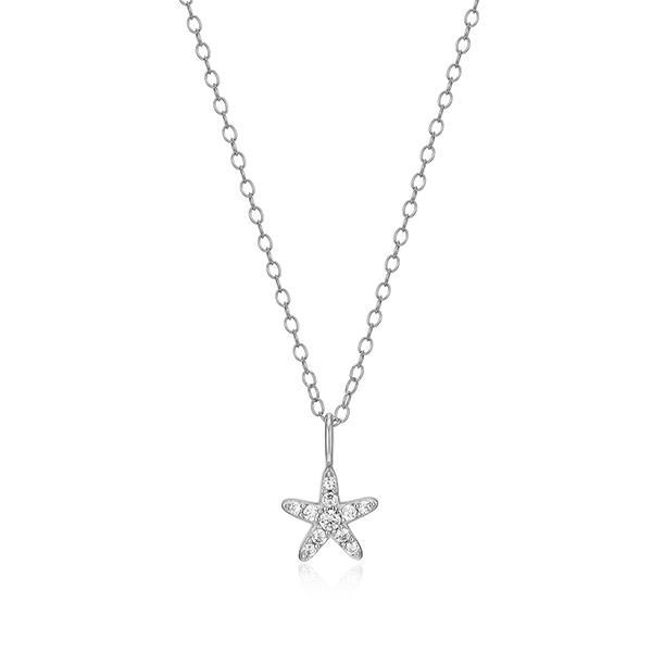 CJ Monte sterling silver labcreated diamond starfish necklace