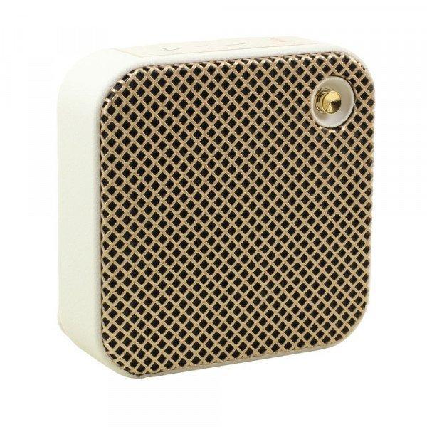 Fashion Mesh Design Bluetooth Wireless Speaker: HiFi Portable Audio, Bass-Boosted Strap Grip KIW1 for Universal Cell Phone And Bluetooth Device - White