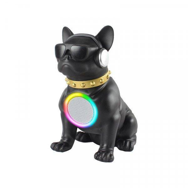 Cool Pit Bull Bluetooth Speaker with LED Lights and Sunglasses - Portable Audio for Music Lovers KICH-M58 for Universal Cell Phone And Bluetooth Device - Black
