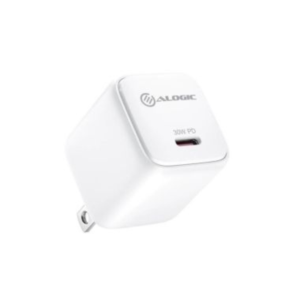 MS53394 Wall Charger 1 Port 30W USB-C Mini GaN Fast Charge Portable Foldable Prongs