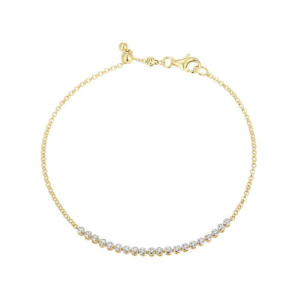 CJ Monte sterling silver lab-created diamond adjustable linear bracelet