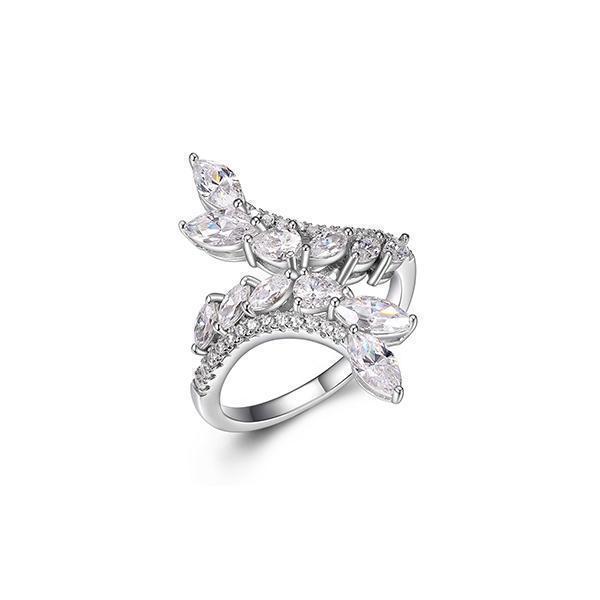 Diamondlite Cubic Zirconia Red Carpet Collection Cluster Ring - Silver - Size 7