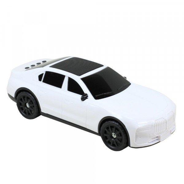 Sport Car Design Inspired Portable Bluetooth Speaker - Solar-Powered with Comprehensive Media Support KIX703 for Universal Cell Phone And Bluetooth Device - White