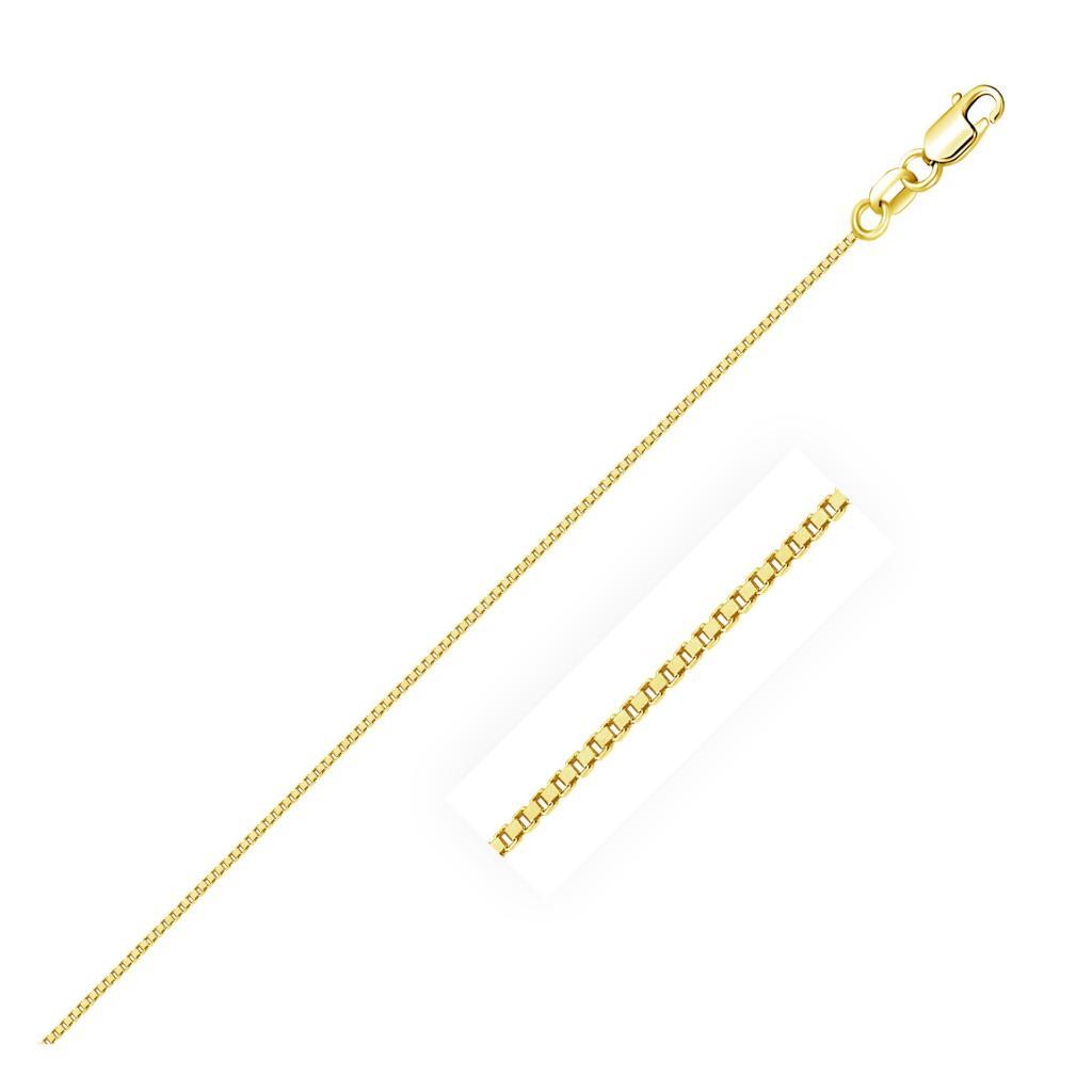 14k Yellow Gold Classic Box Chain (0.68 mm) - 16"