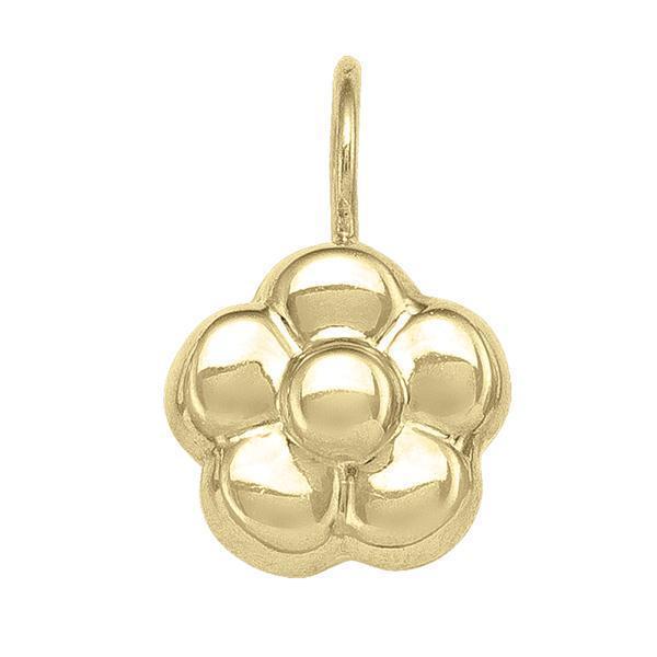 18K Gold Flower Shaped Earrings - 18KY