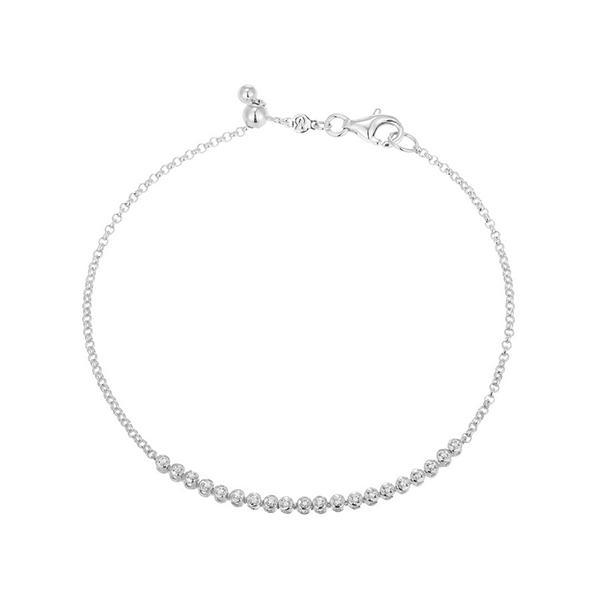 CJ Monte sterling silver lab-created diamond adjustable linear bracelet