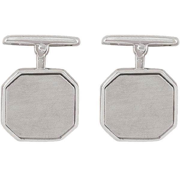 Sterling Silver Cufflinks - Octagon - SS