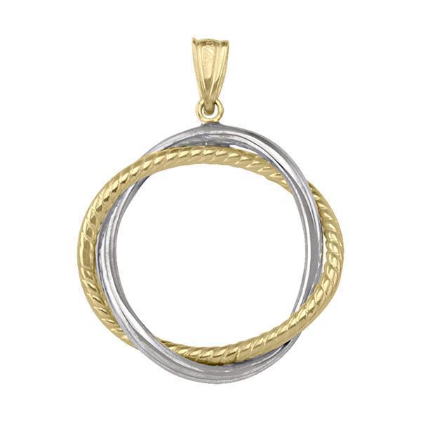 10K 2 Tone Fashion Pendant