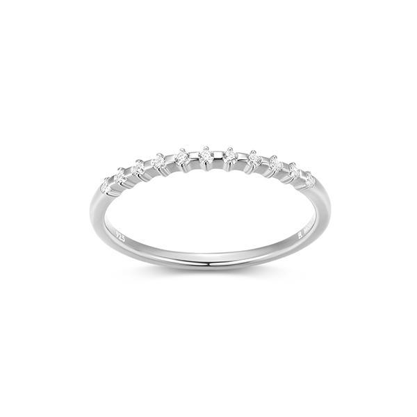 CJ Monte sterling silver lab-created diamond halfeternity stackable ring - Size 5