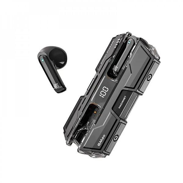 Futuristic Wireless Bluetooth TWS Headphones with Power Display - Universal Compatibility KITC04 for Universal Cell Phone And Bluetooth Device - Black