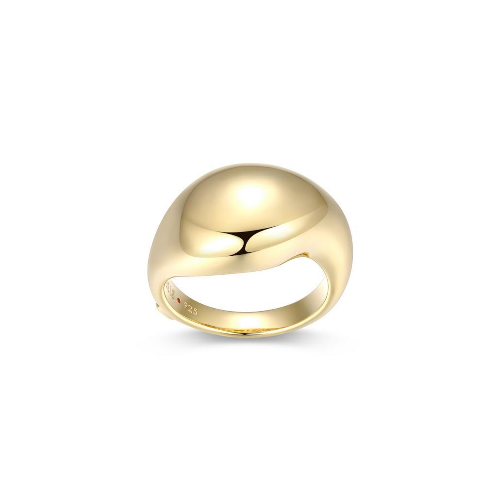 R34LAJT-Y-7 Raindrop Puffy Pear Shape Ring Size 7