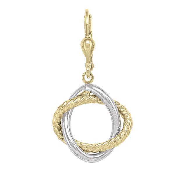 10K Gold and Silver Fashion Drop Earrings - 2.8 gm - 10K2T