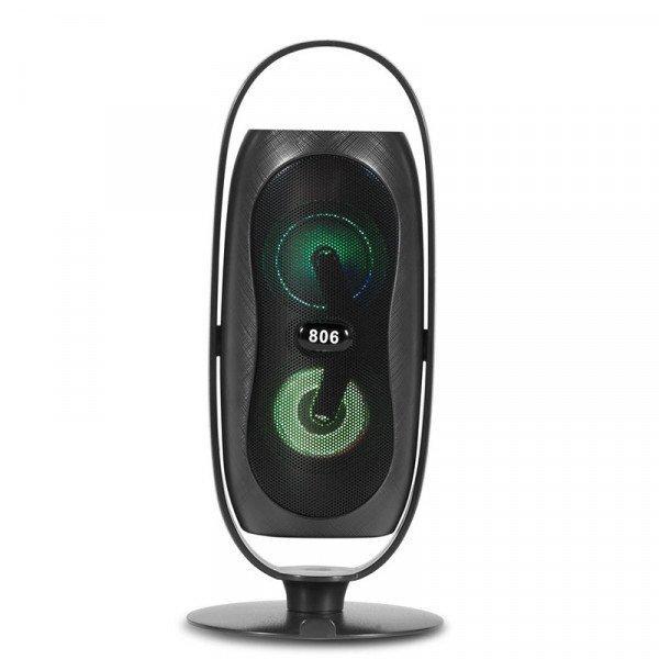LED Light Lantern Carry Portable Bluetooth Speaker 806 for Phone, Device, Music, USB - Black