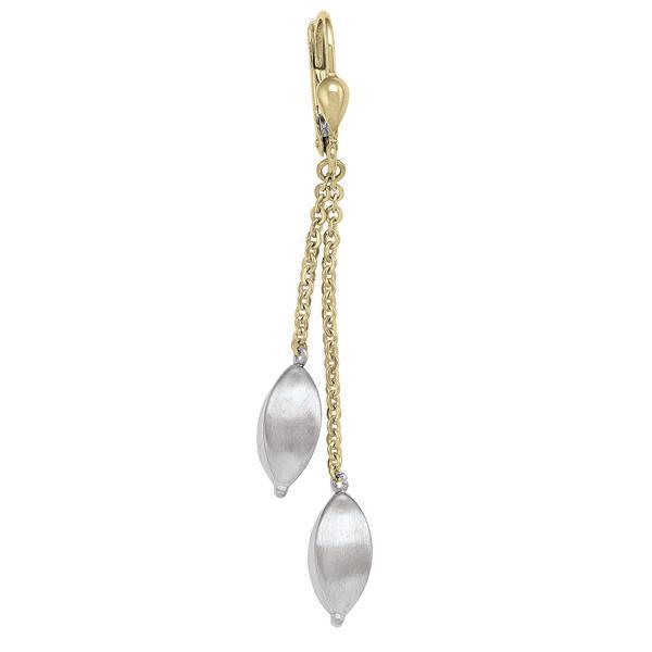 10K Gold and Silver Fashion Drop Earrings - 10K2T