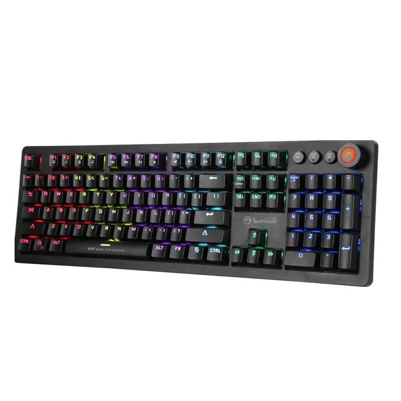Marvo-KBKG917 KG917 Mechanical LED Rainbow Backlight Wired Gaming Keyboard