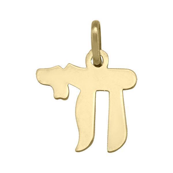 14K Gold Chai Pendant - 14KY